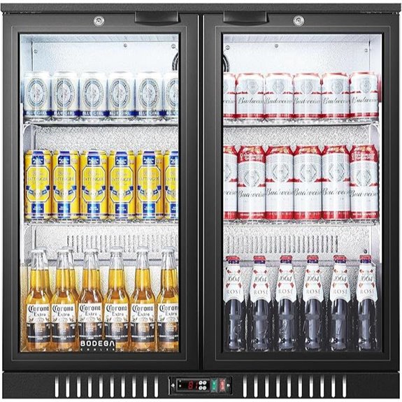 BODEGACOOLER 7.4 Cu.Ft Back Bar Cooler with Doors