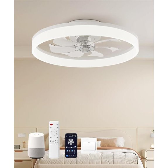 Smart Ceiling Fan with Light Remote Alexa App Control