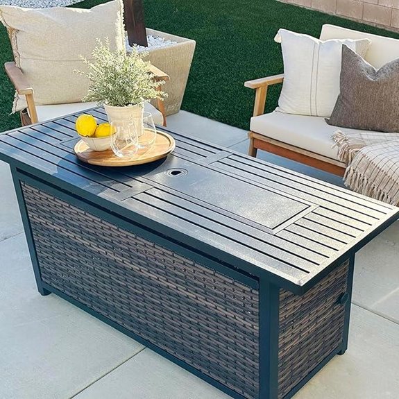 Sophia & William 56-Inch Gas Fire Pit Table