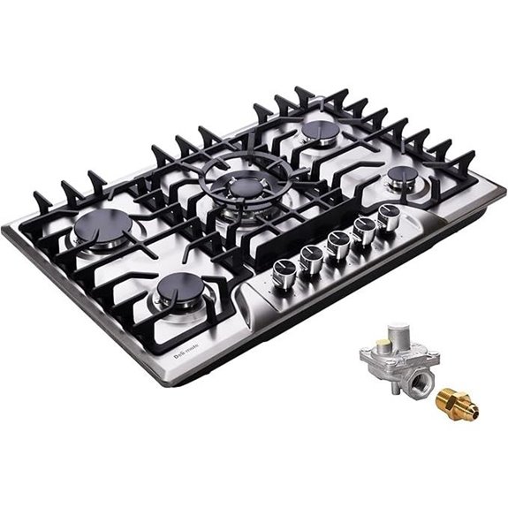 30-Inch Stainless Steel Gas Cooktop with 5 Burners