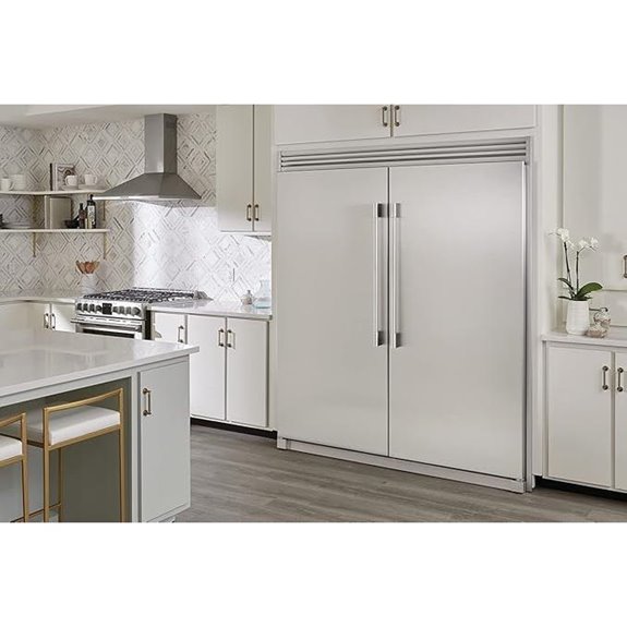 Stainless Steel Refrigerator Freezer Combo with Trim