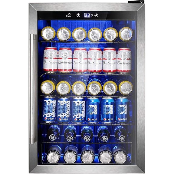 37-Bottle Stainless Steel Wine Cooler Refrigerator