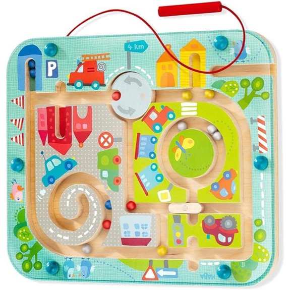 HABA Toddler Busy Board: Town Maze & Travel Toy