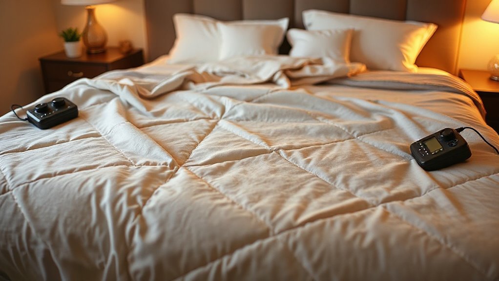 top king size dual control blankets