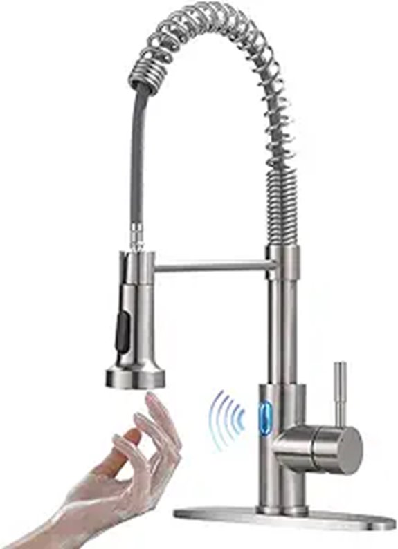 OWOFAN Touchless LED Kitchen Faucet with Motion Sensor