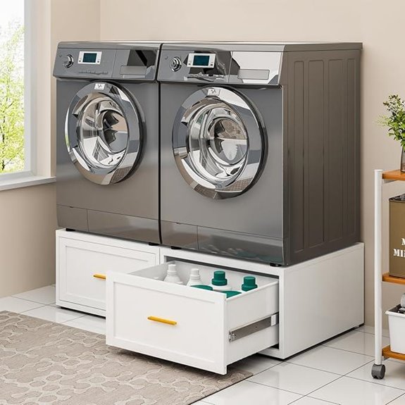 2 Pack Metal Washer and Dryer Pedestals