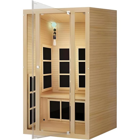 Indoor Infrared Sauna for 2 Persons with LED Control