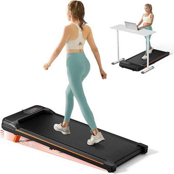 Walking Pad Under Desk Treadmill with Remote & LED