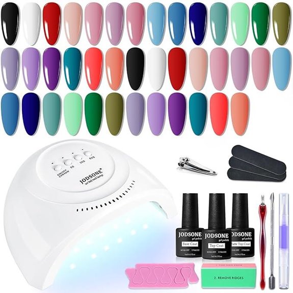 JODSONE 20-Color Gel Nail Polish Kit with UV Light