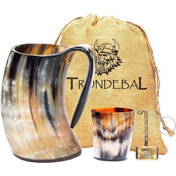 Viking Drinking Horn Mug 15-20 oz Ox Horn Cup