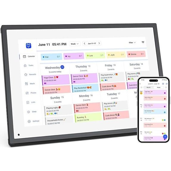 10.1 Wall Digital Calendar & Chore Chart Display