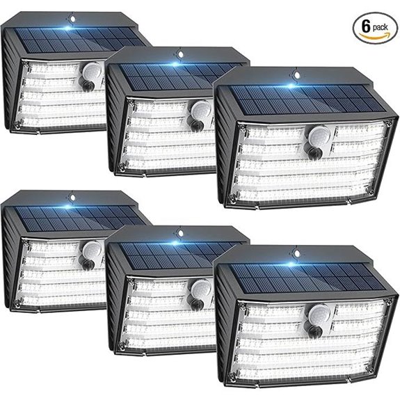 Solar Motion Lights Waterproof 3 Modes 270° Angle (6 Pack)
