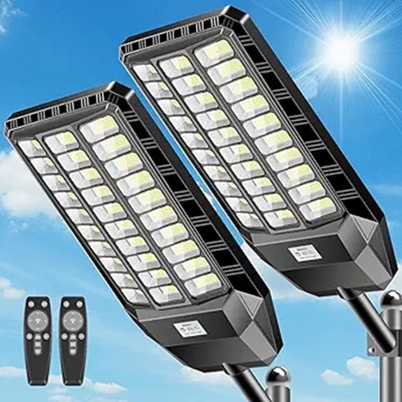 CEDIO Solar Street Lights IP66 Waterproof 2-Pack