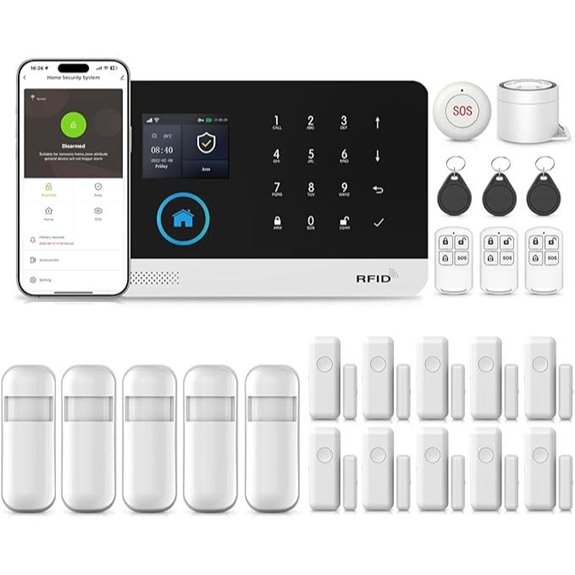 WiFi Home Security Alarm System with Sensors & App