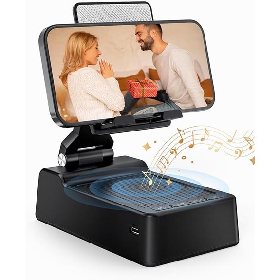 Bluetooth Phone Stand with Speaker and HD Sound