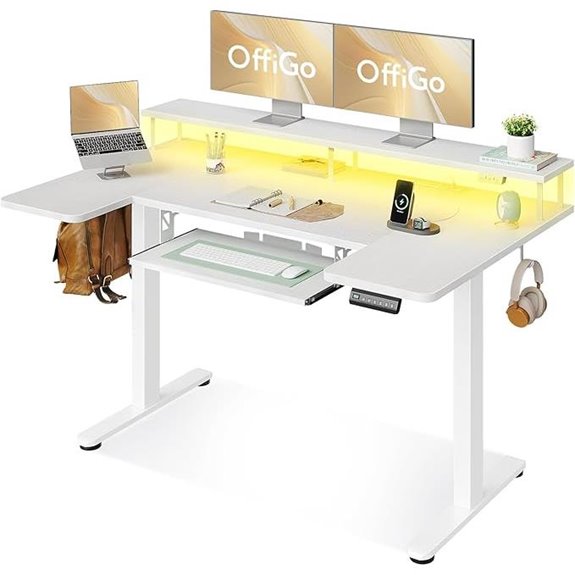 adjustable u shaped desk