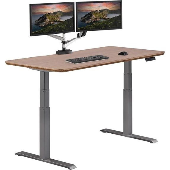 adjustable walnut standing desk