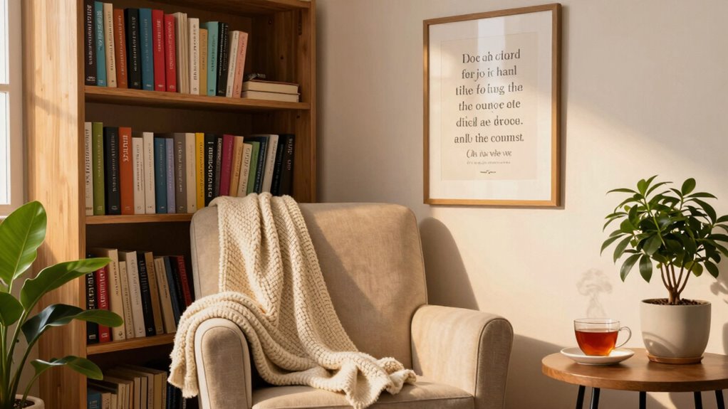 cozy inspirational reading sanctuary