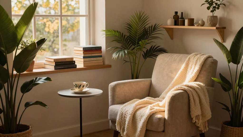 cozy organized reading sanctuary
