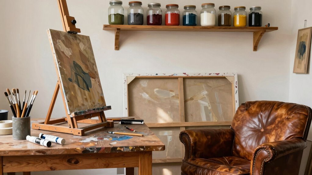ergonomic organized creative workspace
