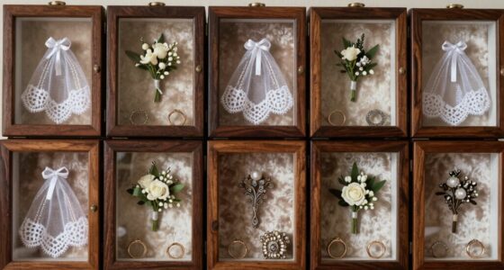 luxury wedding keepsake displays
