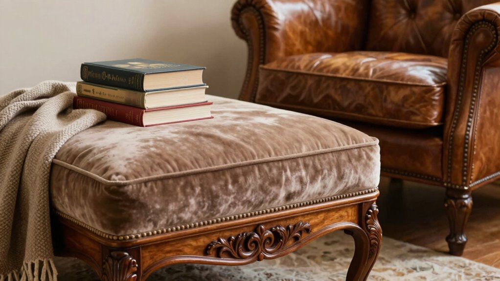 ottoman style and fabric coordination