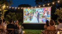 outdoor wedding projector options