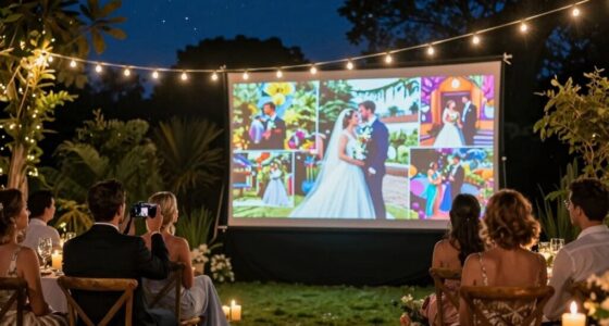 outdoor wedding projector options