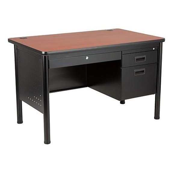 steel pedestal teacher desk