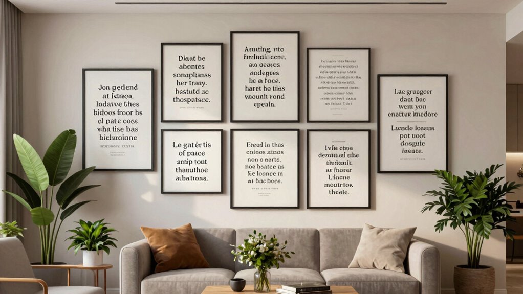 stylish quote wall decor