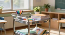 teacher cart as versatile storage