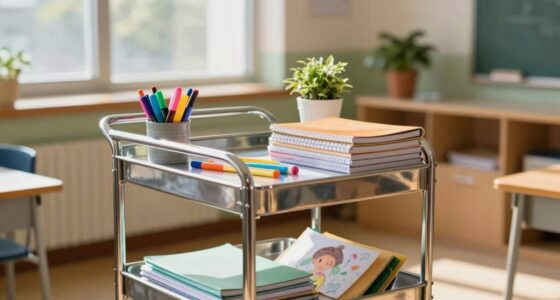 teacher cart as versatile storage