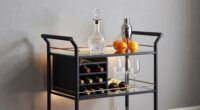 top bar carts with wine storage