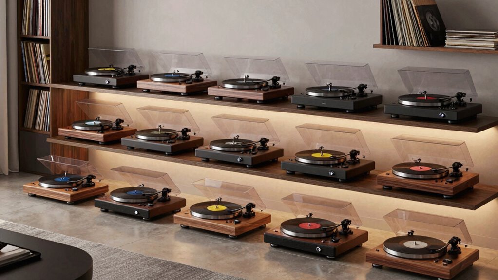 top belt drive record players