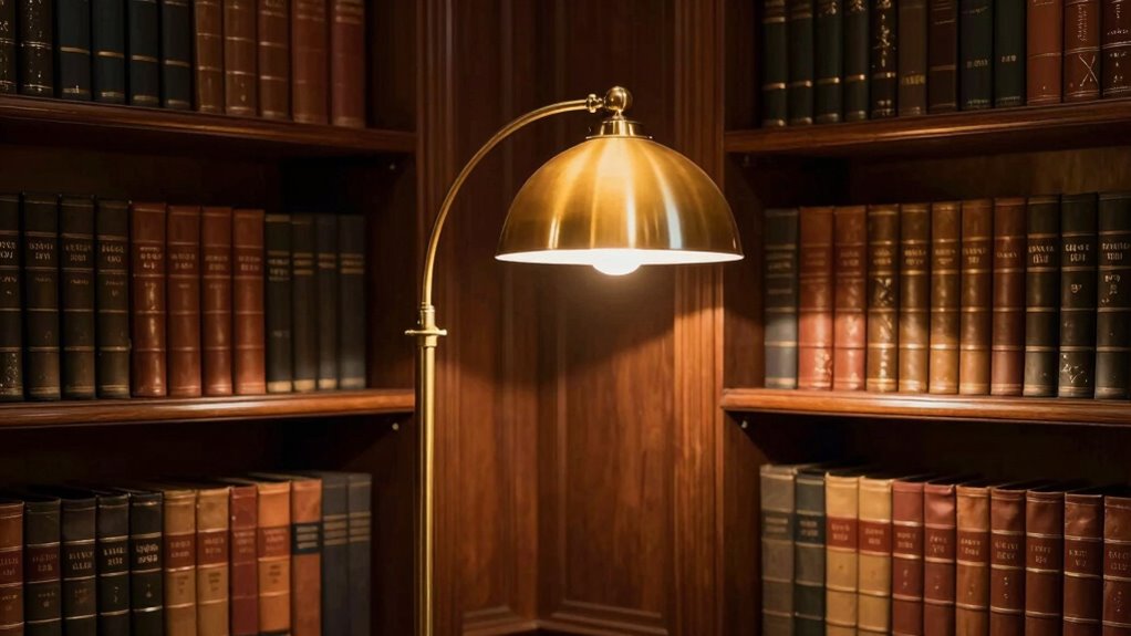 top brass library lighting