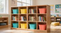 top classroom bookshelf bins