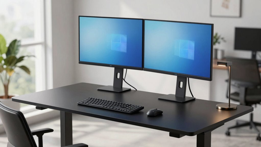 top dual monitor desks