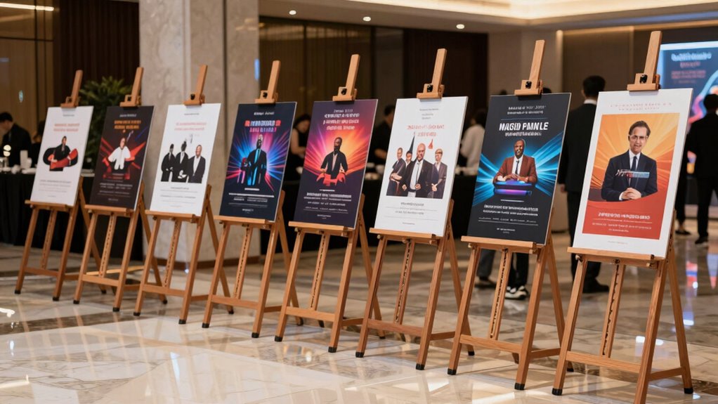 top event display easels