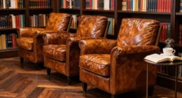 top leather library chairs