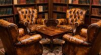 top leather library chairs