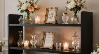 wedding decor display shelves