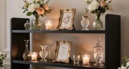 wedding decor display shelves