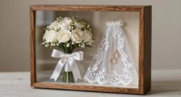 wedding keepsakes displayed beautifully